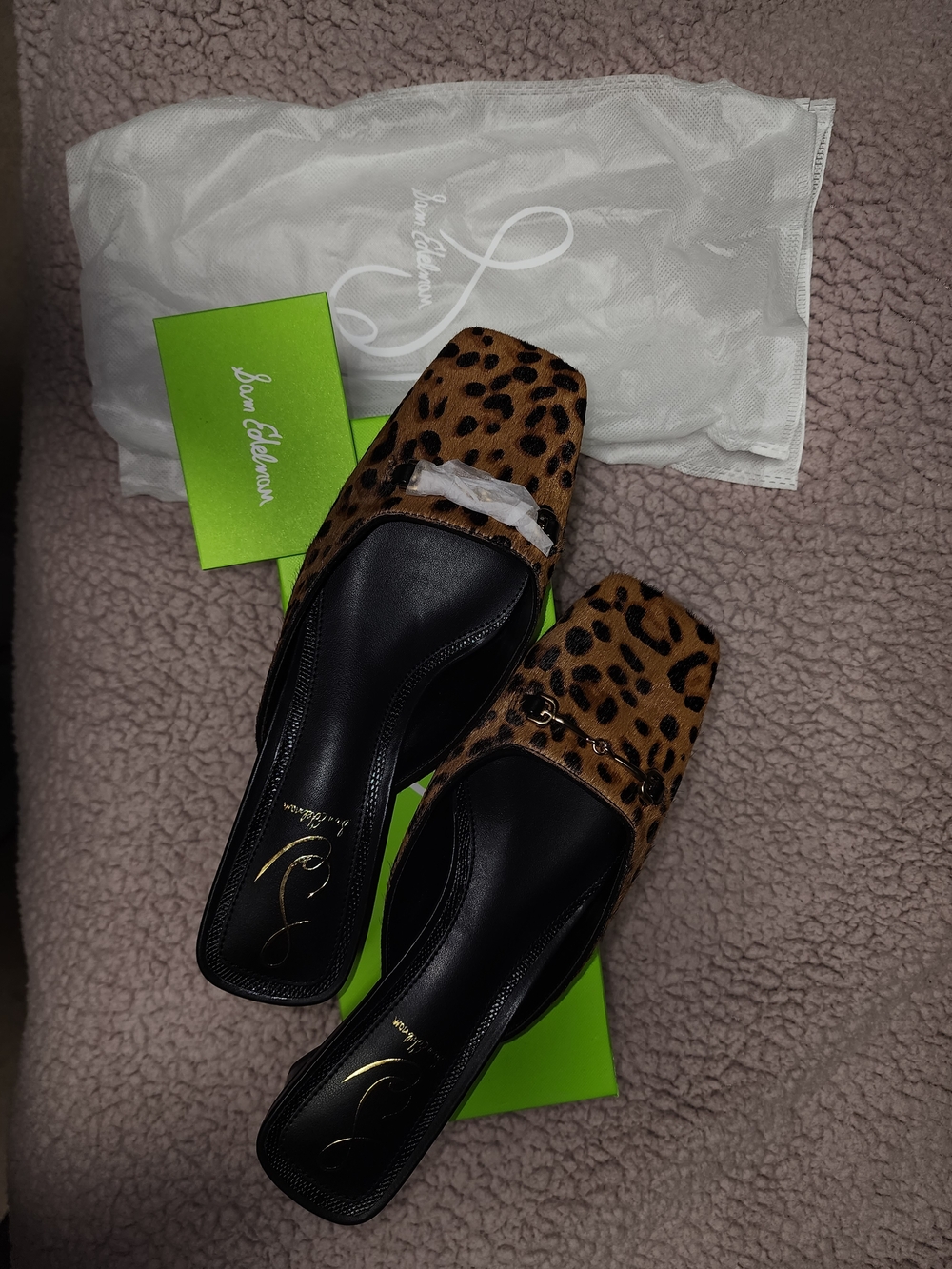 NIB $113 Sam Edelman Women’s Ollie Square Toe BitMule in Granada Tan Size 6.5